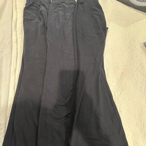 Three Abercrombie kids Black Flared Pants